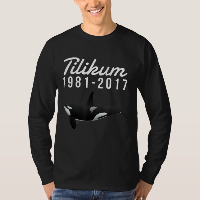 Fri Tilikum Spara vid Orca Killer Whale T Shirt (Framsida)