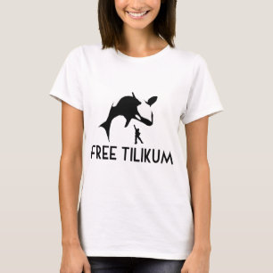 Fri Tilikum Spara vid Orca Killer Whale Tee Shirt