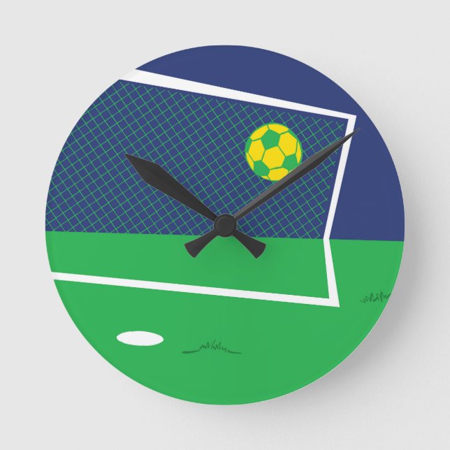 Fri TIme-fotbolls-väggklocka Rund Klocka (Framsida)