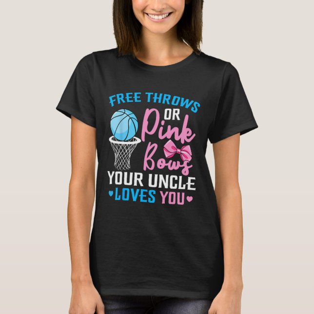 Fri tråd eller Rosa Bows farbror Kärlek Du Gender  T Shirt (Framsida)