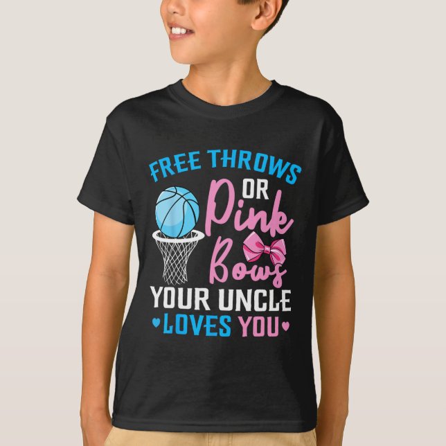 Fri tråd eller Rosa Bows farbror Kärlek Du Gender  T Shirt (Framsida)
