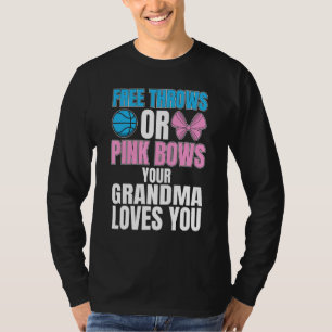 Fri tråd eller Rosa Bows Grandma Kärlek Du Gender T Shirt