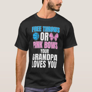 Fri tråd eller Rosa Bows Grandpa Kärlek Du Gender T Shirt