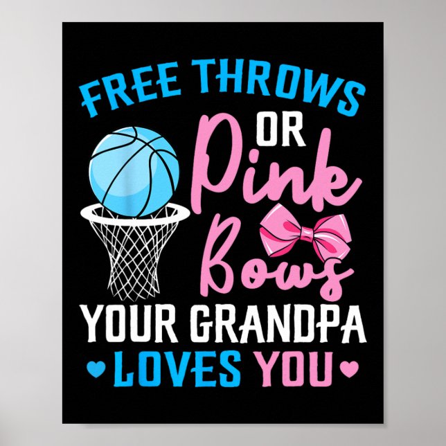 Fri tråd eller Rosa Bows Grandpa Kärlek You Gender Poster (Framsidan)