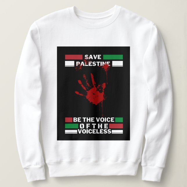 Fri tröja för Palestina Kvinnor | Spara Gaza (Design framsida)
