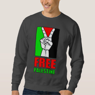 Fri tröja för Palestina Lång Ärmad Tröja