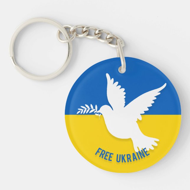 Fri Ukraina-akrylisk nyckelkedja (Framsidan)