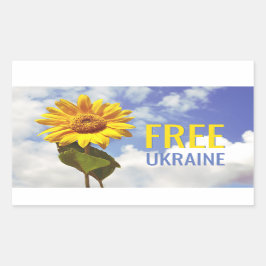 Fri Ukraina Blue Gult Sunsphere Peace Rektangulärt Klistermärke