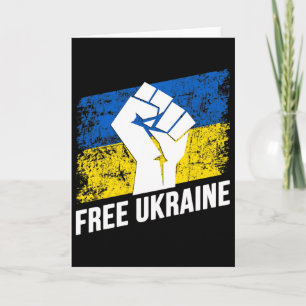 Fri Ukraina Ukrainsk Älskare Ukraina Flagga Retro  Kort