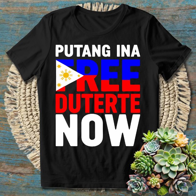 Fri uterte Nu står jag med PRRD Rodrigo Digong T Shirt (Skapare uppladdad)