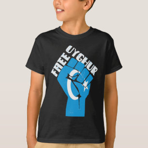 Fri Uyghur-motståndare med Uyghur-Flagga T Shirt