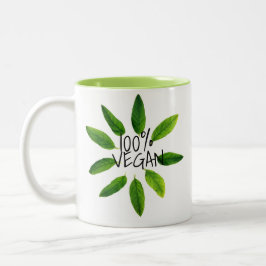 Fri Veganmugg för grymhet, VEGAN 100% Två-Tonad Mugg
