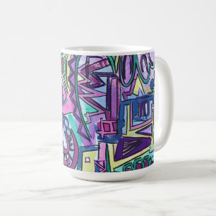 Fri Vilja - Handmålad Abstrakt Konst Kaffemugg