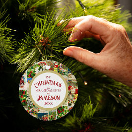 Fri Vintage Första jul som morföräldrar Julgransprydnad Keramik