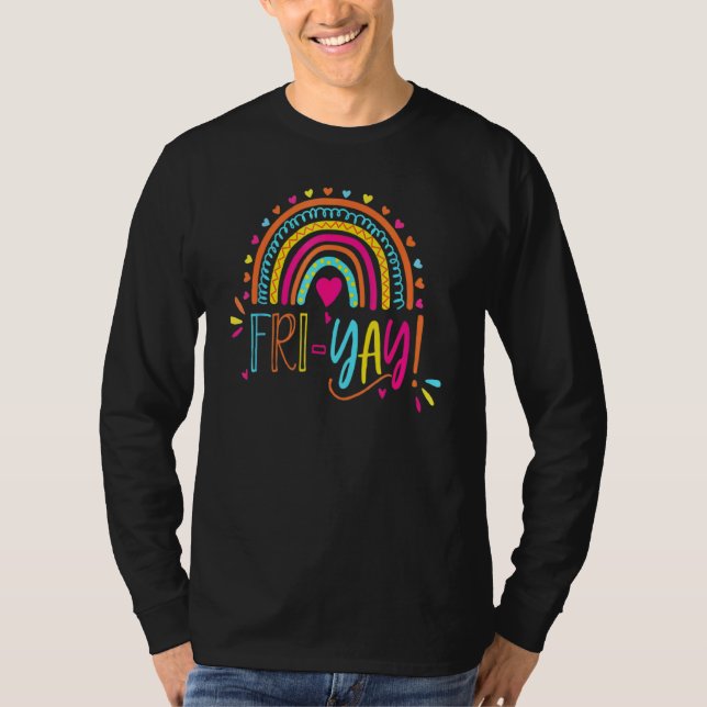 Fri Yay Teacher Tees T Shirt (Framsida)