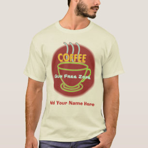 Fri zon för vapen för coffee shopT-tröjadesign Tee