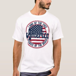 Fria Amerika på grund av den Modiga T Shirt