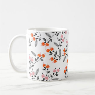 Fria Blommigtar: Hand-Stitched Embroidery Kaffemugg