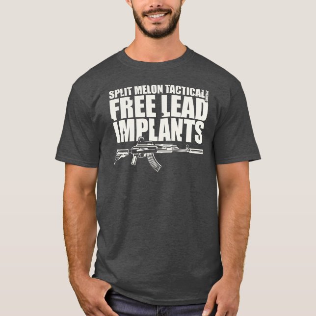 Fria bly- implantat AK-47 - kräm- diagram Tee (Framsida)