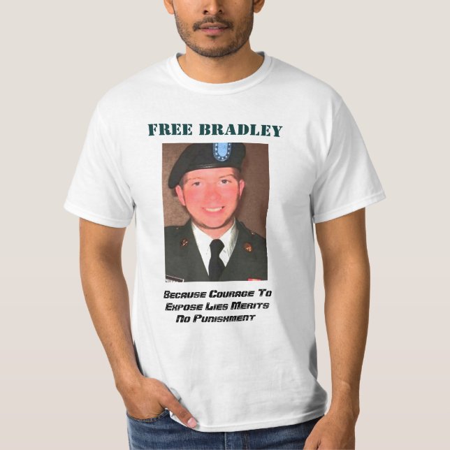 Fria Bradley som bemannar unisex- T Tee (Framsida)
