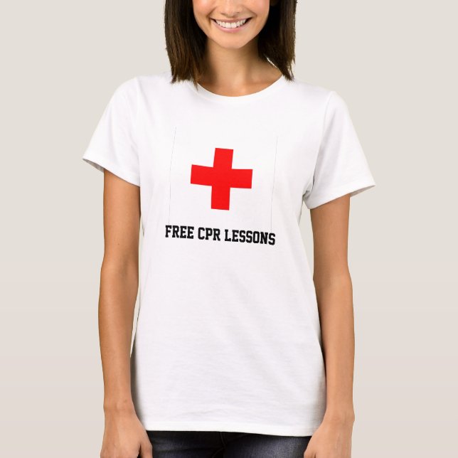 Fria CPR-kurser Tee Shirt (Framsida)