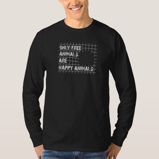 Fria djur är djurskydd i Lycklig T Shirt (Framsida)