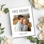 Fria drycker och en Bröllop-funny Spara datum Meddelande Vykort<br><div class="desc">Gör ett bestående intryck med lite skratt. Välj våra "Free Drinks and a Bröllop" roliga vykort för bröllop spara datum och se till att dina gäster ivrigt räknar ner dagarna tills de kan skaka till kärlek och njuta av ett oförglömligt firande.</div>