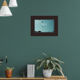 Fria fåglar i himlar poster