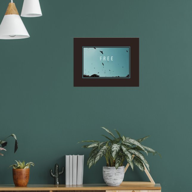 Fria fåglar i himlar poster (Vardagsrum 1)