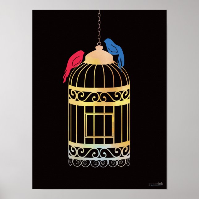 Fria fåglar poster (Framsidan)