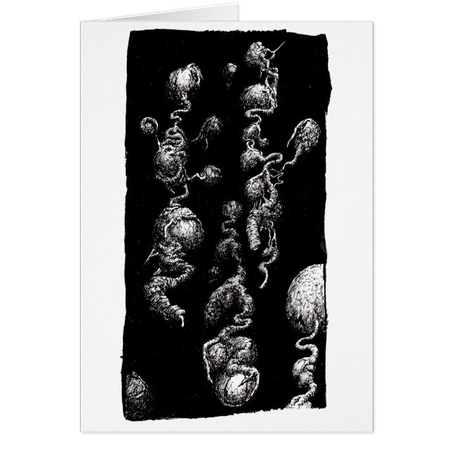 Fria flytande bestigningar. hälsningskort (Framsidan)