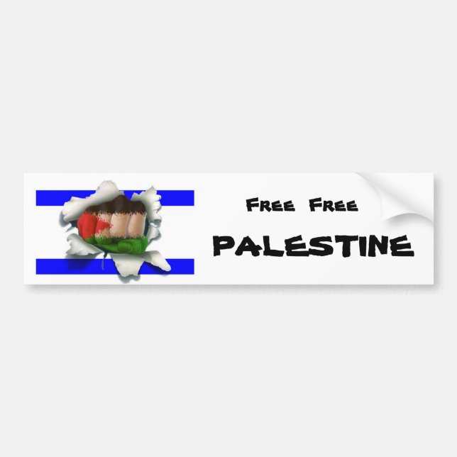 Fria fria Palestina Bildekal (Framsidan)