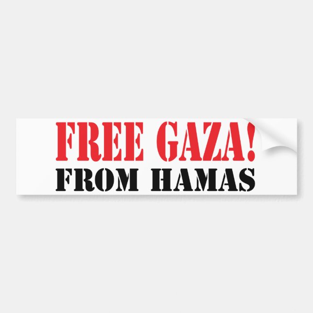 Fria GAZA från HAMAS Bildekal (Framsidan)
