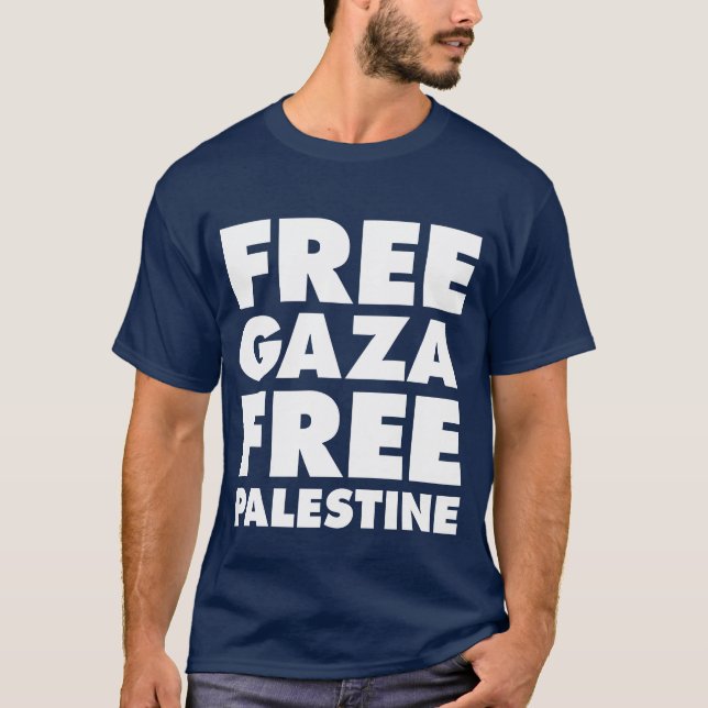 FRIA GAZA, FRIA PALESTINA T SHIRT (Framsida)