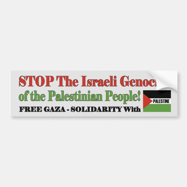 Fria Gaza & Palestina Bildekal (Framsidan)