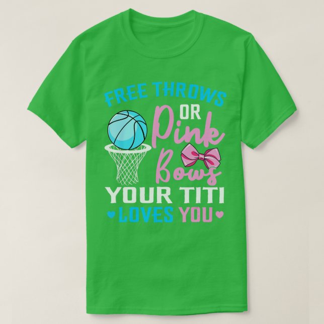 Fria hrows eller Rosa Bows Kärlek You Gender Revea T Shirt (Design framsida)