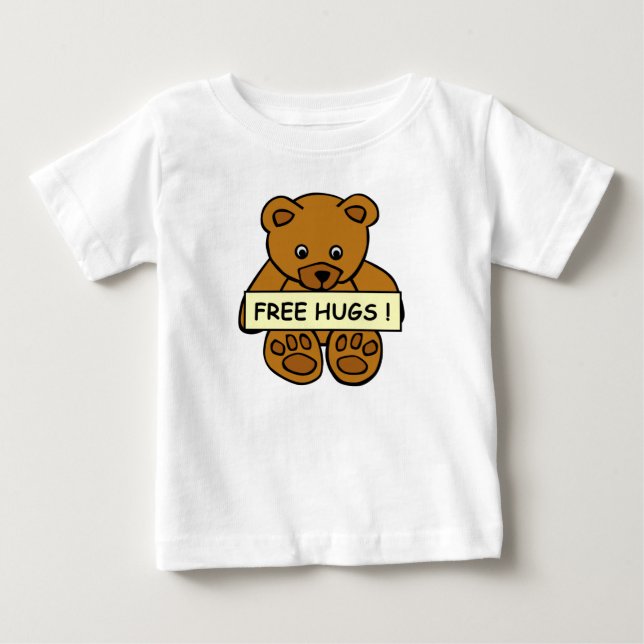 Fria Hugs Teddy baby-kläder Tee (Framsida)