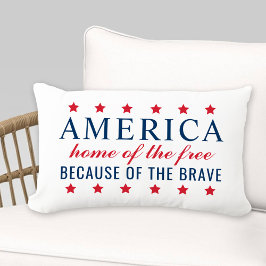 Fria husets hem på grund av Modiga Amerika Lumbarkudde