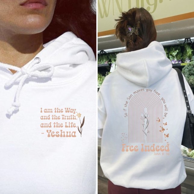 Fria i Jesus boho regnbåge blommigt Kristian T Shirt (Skapare uppladdad)