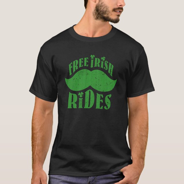 Fria irländska mustaschritter t shirt (Framsida)