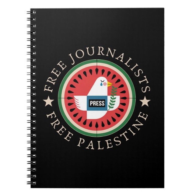 Fria Journalister Fritt Palestina Anteckningsbok (Framsidan)