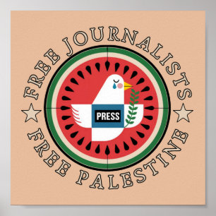 Fria Journalister Fritt Palestina Poster