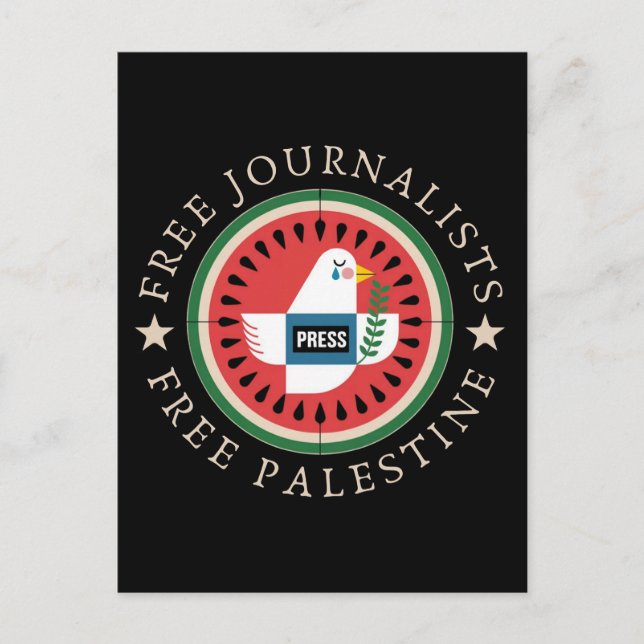 Fria journalister i Palestina Vykort (Framsida)