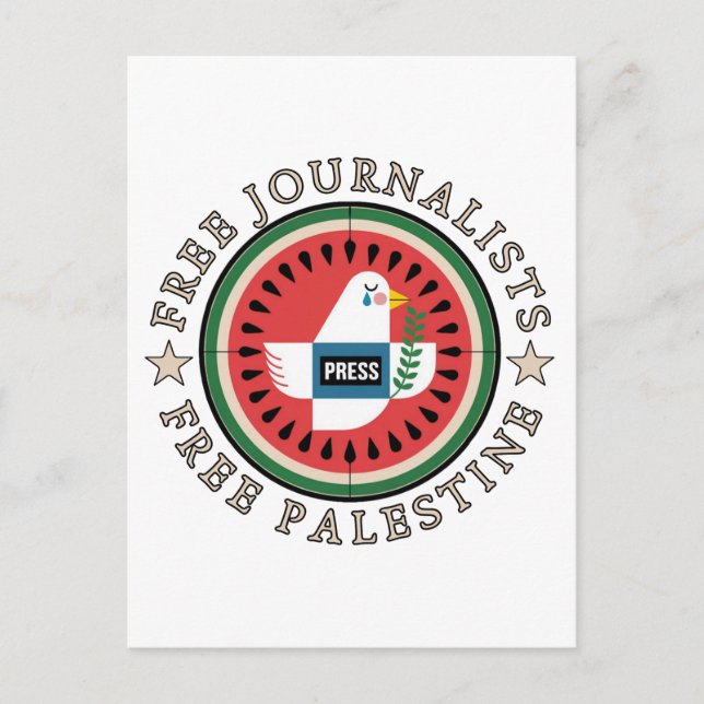 Fria journalister i Palestina Vykort (Framsida)