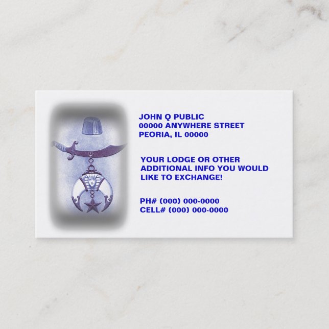 FRIA KORT FÖR UTBYTE FÖR MASONVISITKORT~ INFO (Framsida)