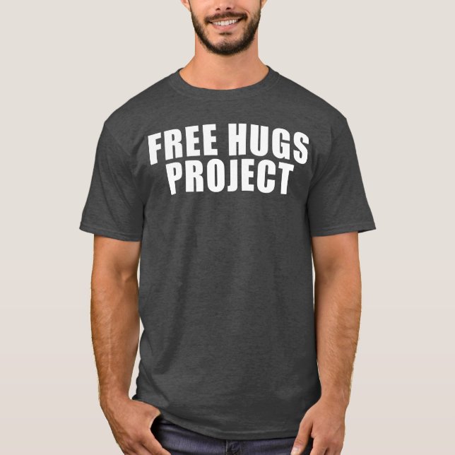 Fria kramar projekterar textutslagsplatsen tee shirt (Framsida)