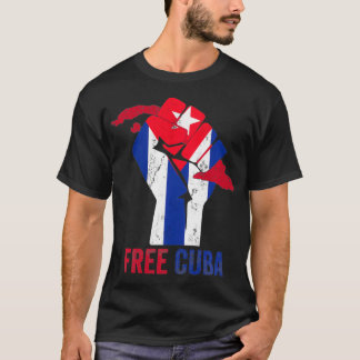 Fria Kuba Patria Y Vida Distress Cuba SOS Cuba T Shirt