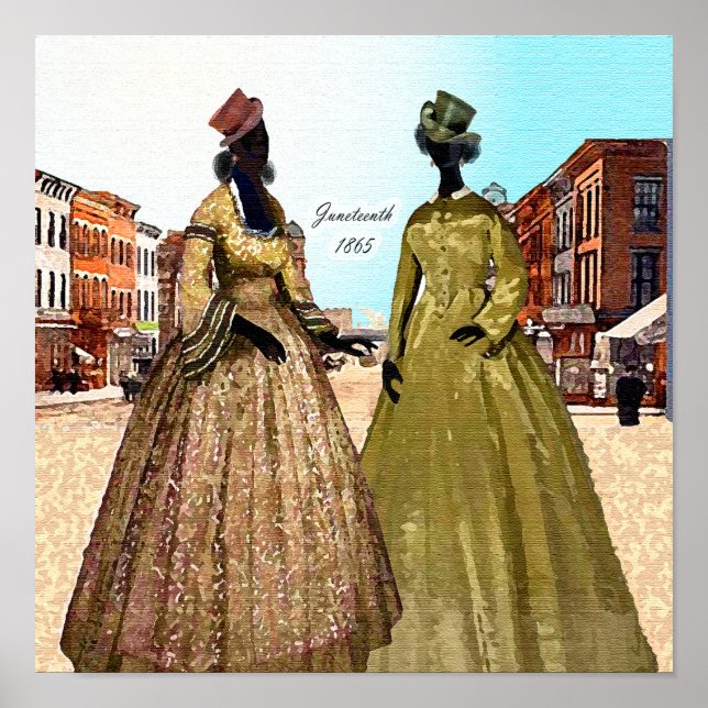 Fria kvinnor på frihetens dag • Juneteenth 1865 Poster (Framsidan)