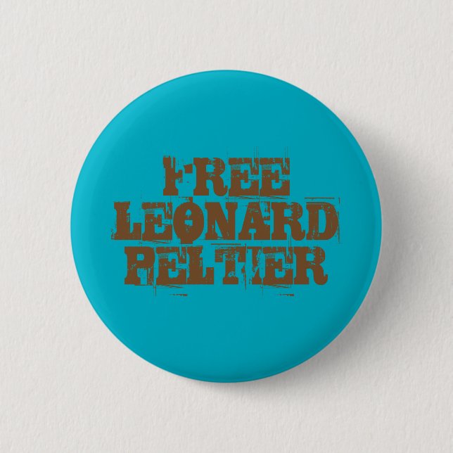 Fria Leonard Peltier knäppas Knapp (Framsida)