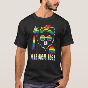 fria mamma häckar, björn mor, regnbåge med björnpo t shirt